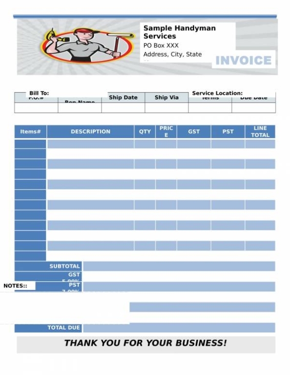 Free 11+ Handyman Invoice Templates In Pdf | Ms Word | Excel Pertaining To Invoice Checklist Template