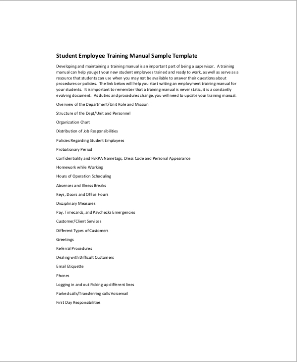 Free 11+ Sample Training Manual Templates In Pdf | Ms Word | Pages | Google Docs Regarding Training Manual Template Microsoft Word
