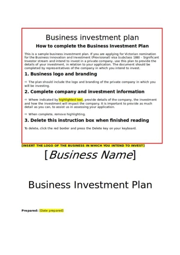 Free 11+ Small Business Investment Proposal Samples And Templates In Pdf | Ms Word | Pages Pertaining To Free Business Plan Template Australia