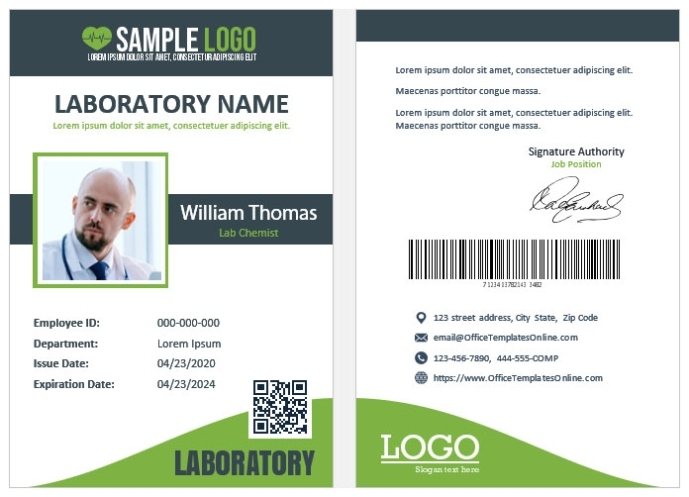 Free 12+ Hospital Id Card Templates & Formats For Ms Word Inside Free Id Card Template Word