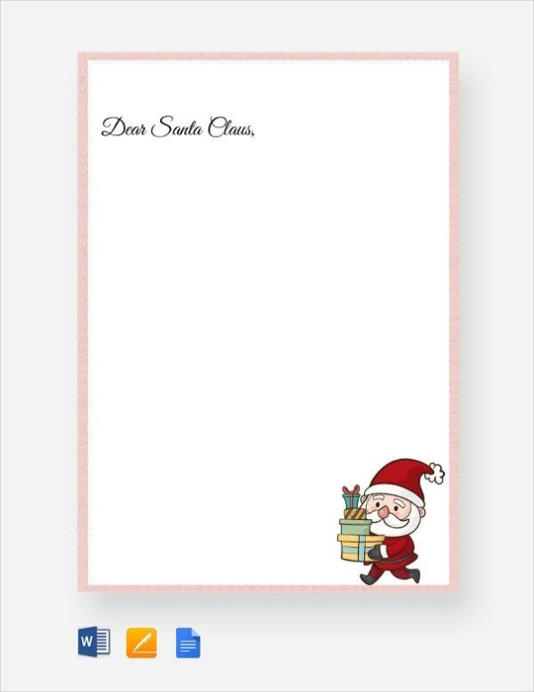 Free 23+ Sample Christmas Letter Templates In Pdf | Ms Word Regarding Santa Letter Template Word