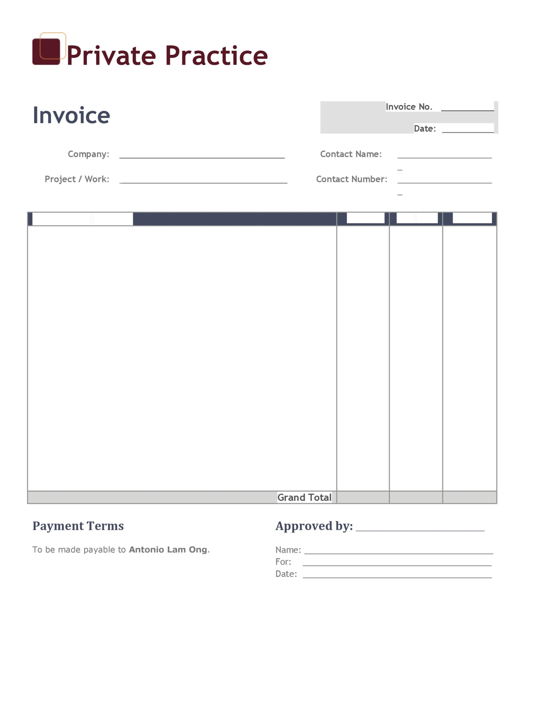 Free 24 Invoice Examples In Pdf Examples Blank Commercial - Reuniversity in Fillable Invoice Template Pdf
