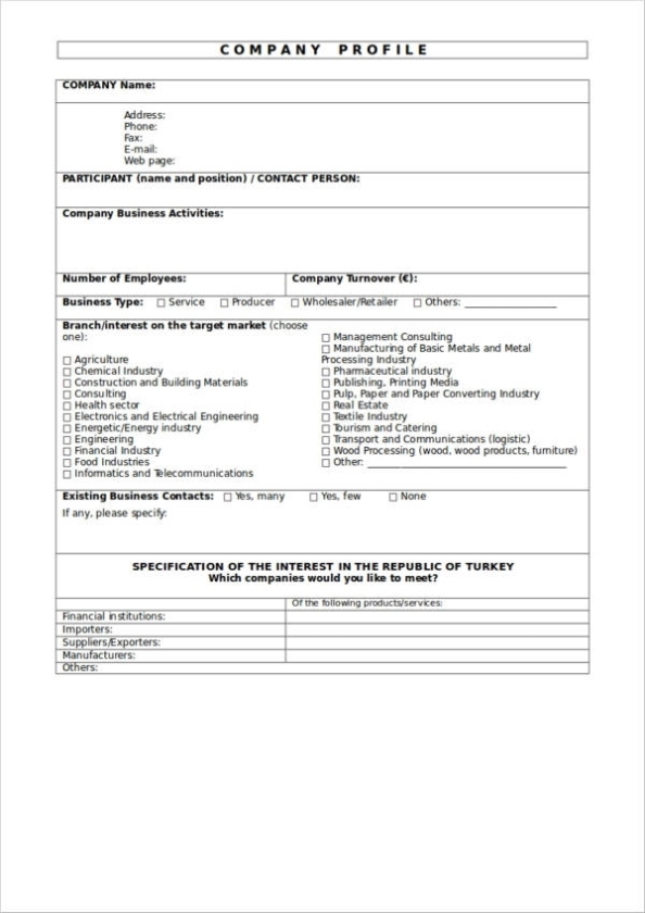 Free 29+ Simple Company Profile Templates In Doc Throughout Free Business Profile Template Word