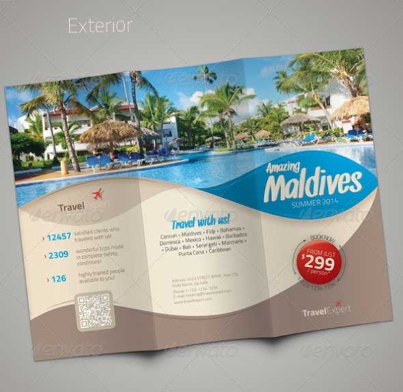 Free 32+ Travel Brochure Templates In Psd | Eps | Ai Apple Pages Pertaining To Vacation Flyer Template