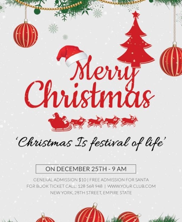 Free 40+ Christmas Flyers In Psd | Eps | Ai | Indesign | Pages | Ms Word | Publisher Within Christmas Flyer Template Word