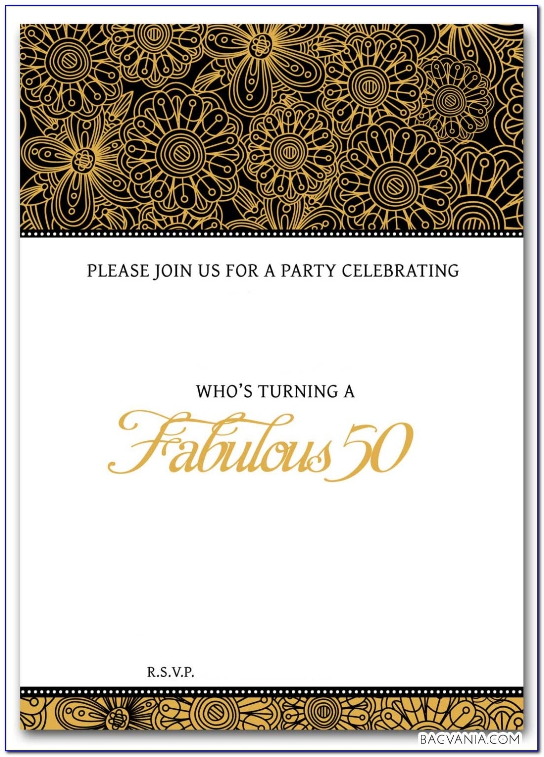 Free 50Th Birthday Invitation Templates pertaining to 50Th Birthday Flyer Template Free