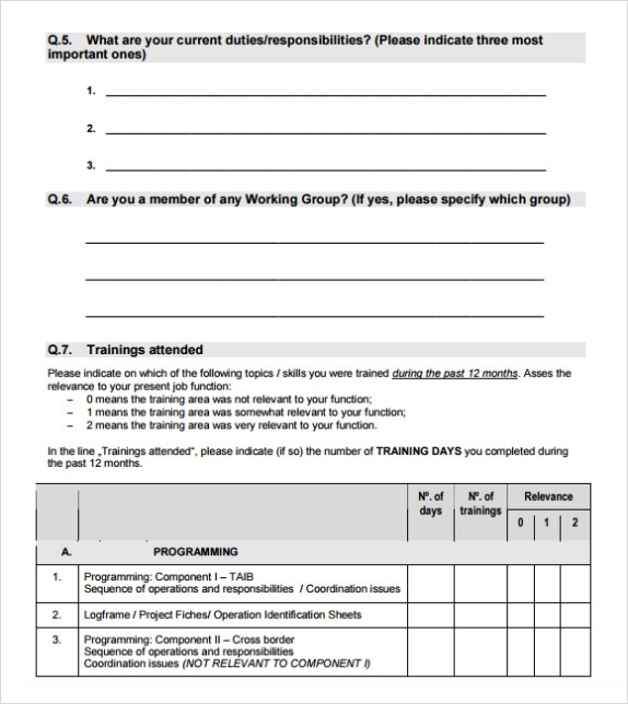 Free 7+ Sample Needs Assessment Templates In Pdf | Ms Word Inside Business Requirements Questionnaire Template