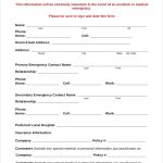Free 8+ Sample Emergency Contact Forms In Pdf | Ms Word With Regard To Emergency Contact Card Template