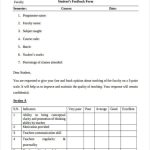 Free 8+ Sample Faculty Feedback Forms In Pdf | Ms Word With Student Feedback Form Template Word