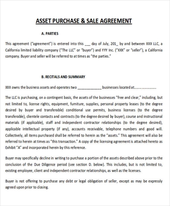Free 8+ Sample Purchase And Sale Of Business Agreement Templates In Ms Word | Pdf | Google Docs Inside Sale Of Business Contract Template Free