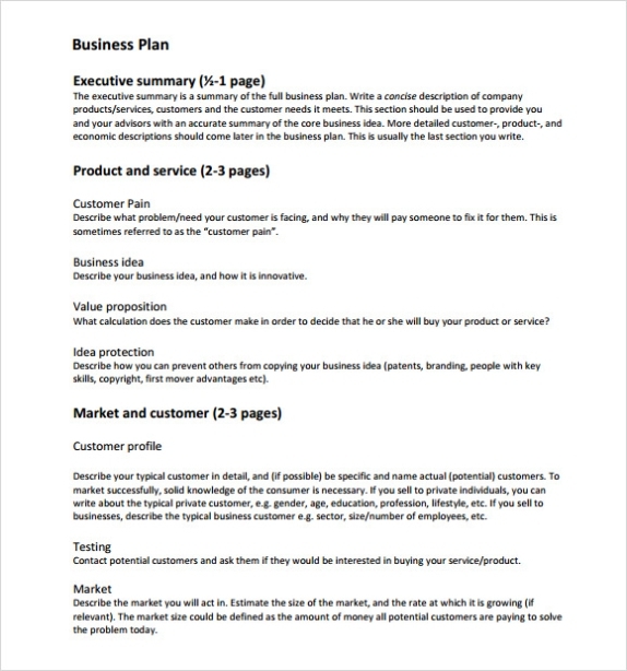 Free 9+ Sample Business Plan Templates In Google Docs | Ms Word | Pages Within Business Plan Template Reviews