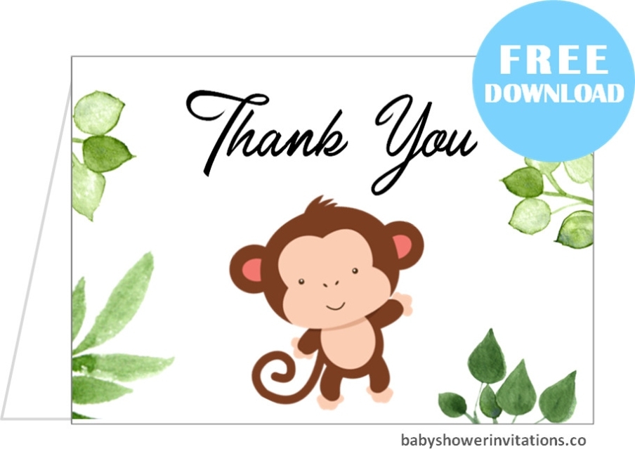 Free Baby Shower Thank You Cards Templates | Printables Regarding Thank You Card Template For Baby Shower