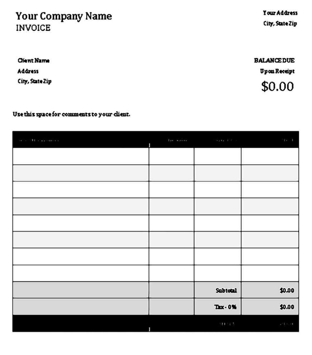 Free Bakery Invoice Template Pdf Word Excel – Free Bakery Invoice With Bakery Invoice Template