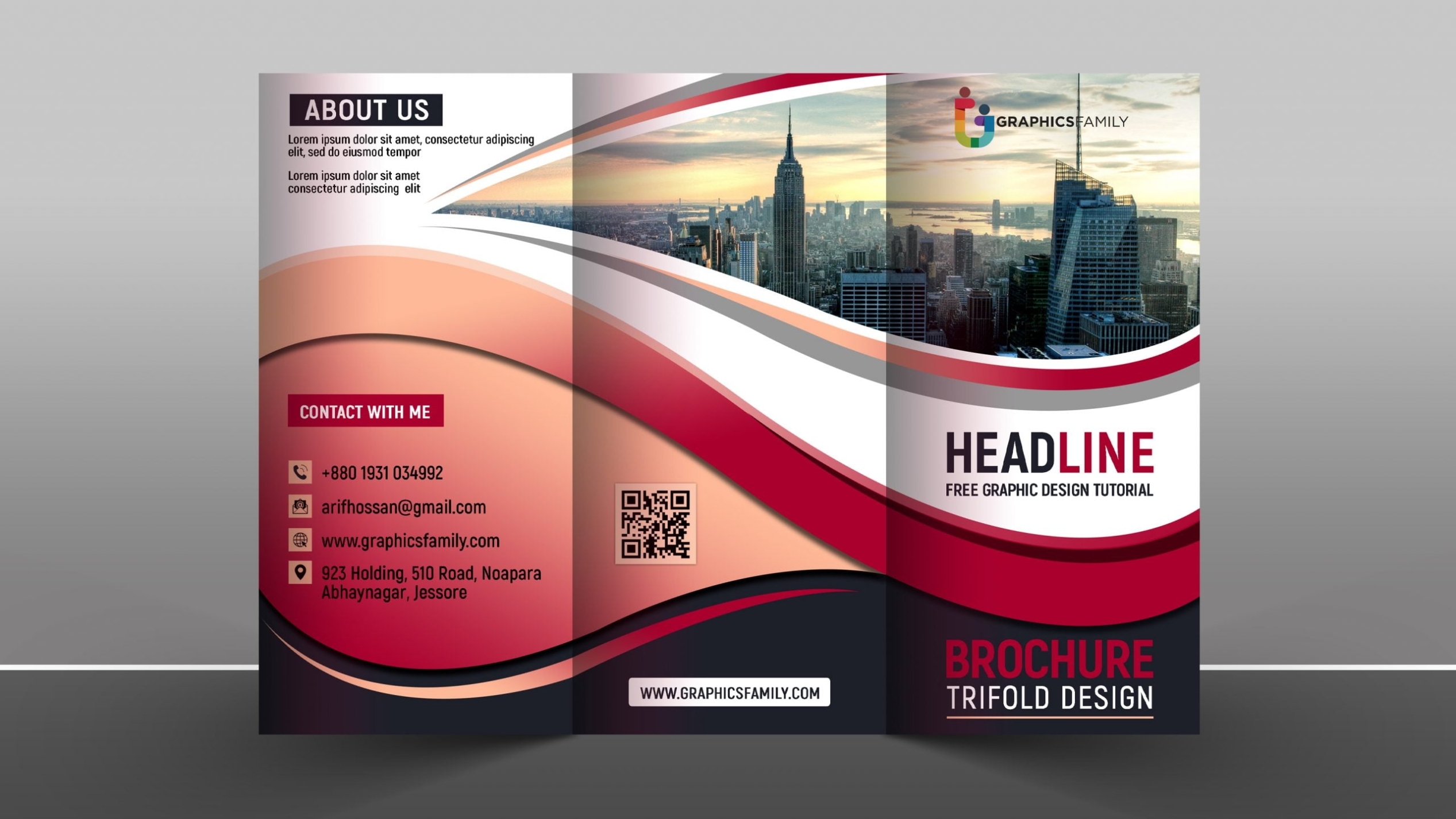 Free Business Promotion Tri Fold Brochure Design Template - Graphicsfamily Regarding Free Downloadable Flyer Templates