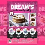 Free Cake And Pastry Flyer Template (Psd) With Cake Flyer Template Free