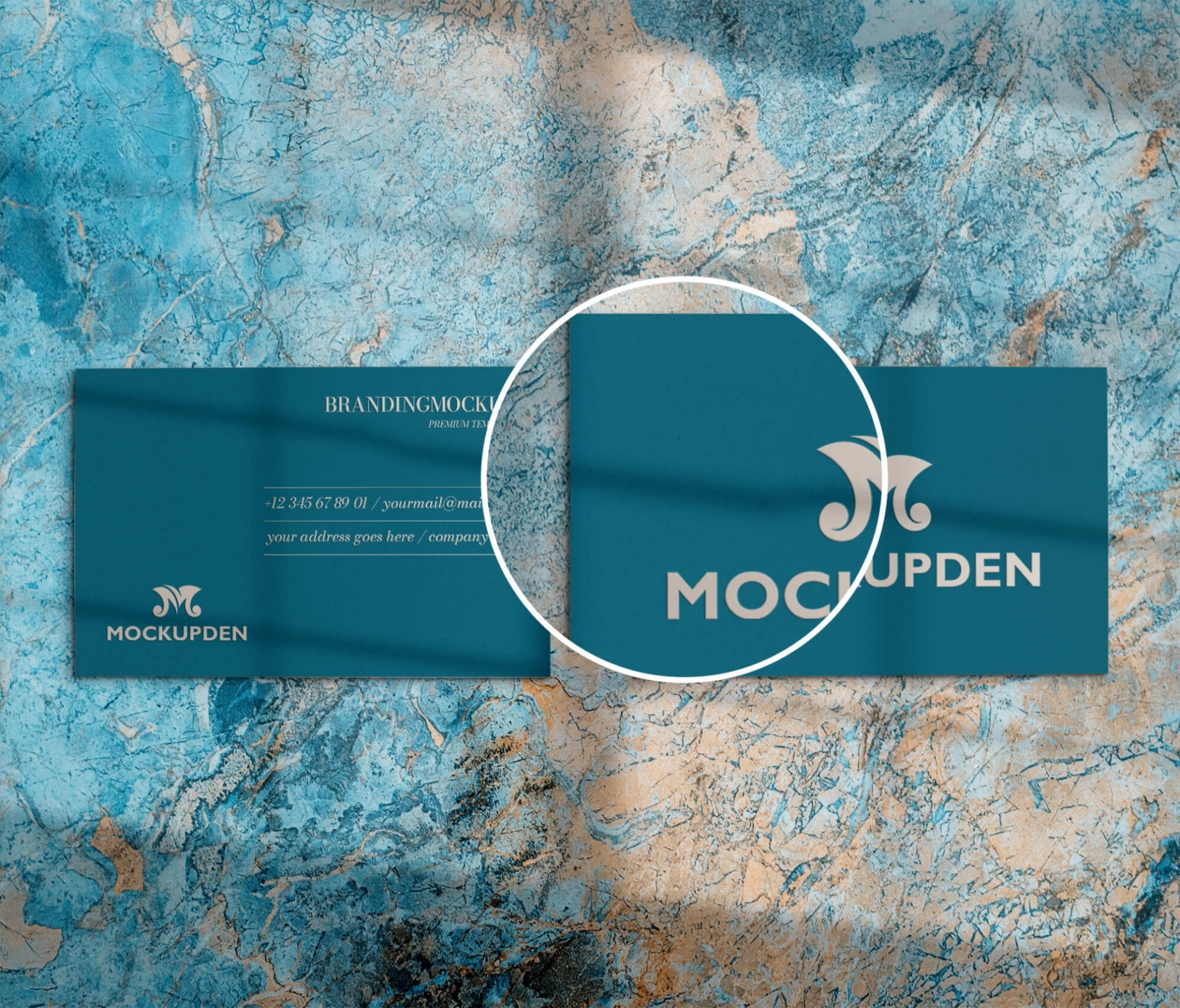 Free Calling Card Mockup Psd Template – Mockup Den For Calling Card Free Template