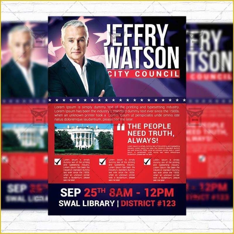 Free Campaign Flyer Template Of 8 Election Brochure Templates Free Psd Design Examples Within Election Templates Flyers