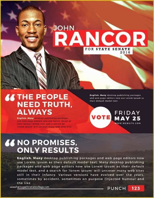 Free Campaign Flyer Template Of 8 Election Brochure Templates Free Psd Intended For Election Flyers Templates Free