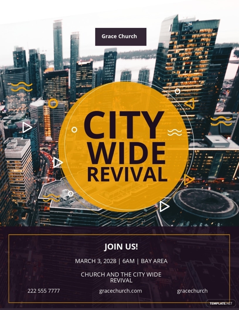 Free Church Revival Flyer Template Intended For Free Church Revival Flyer Template