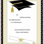 Free College Graduation Invitation Templates For Word – Announcement : Resume Template In Free Graduation Invitation Templates For Word