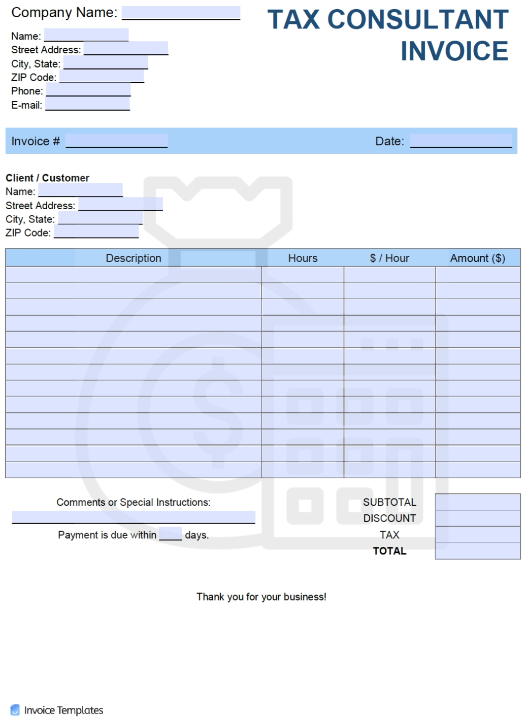 Free Consulting Invoice Template Word Regarding Software Consulting Invoice Template