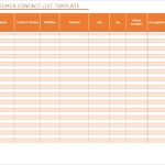 Free Customer Contact List Template For Excel Intended For Free Business Directory Template