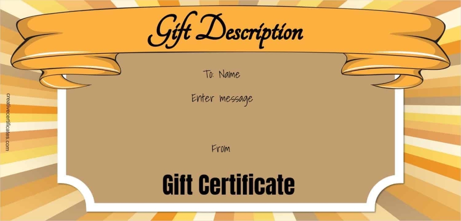 Free Gift Certificate Template | 50+ Designs | Customize Online And Print Inside Donation Cards Template