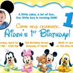 Free Mickey Mouse Clubhouse 1St Birthday Invitations | Free Invitation Templates - Drevio intended for First Birthday Invitation Card Template