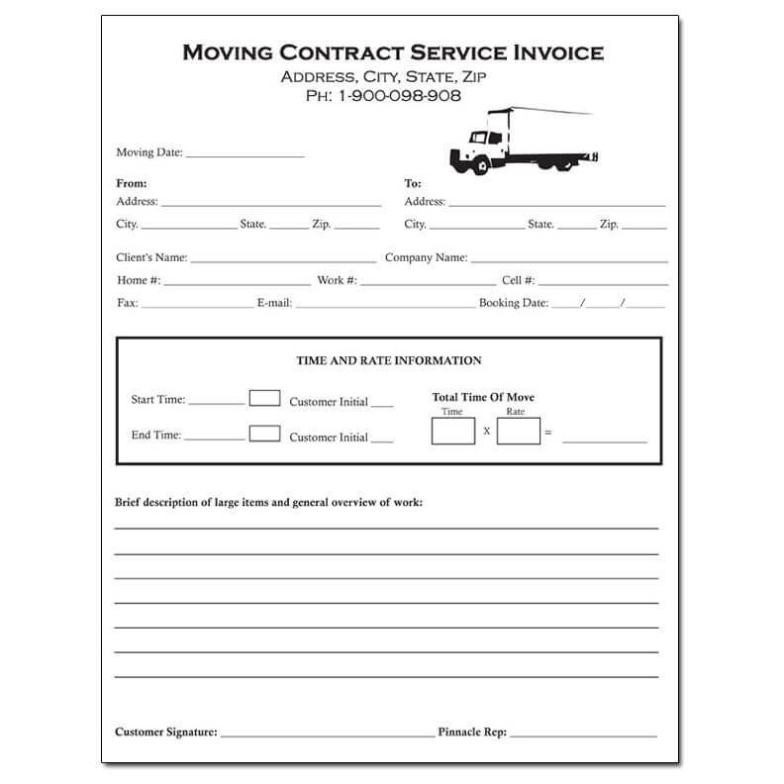 Free Moving Invoice Template – Download Today! – Bonsai With Moving Company Invoice Template Free