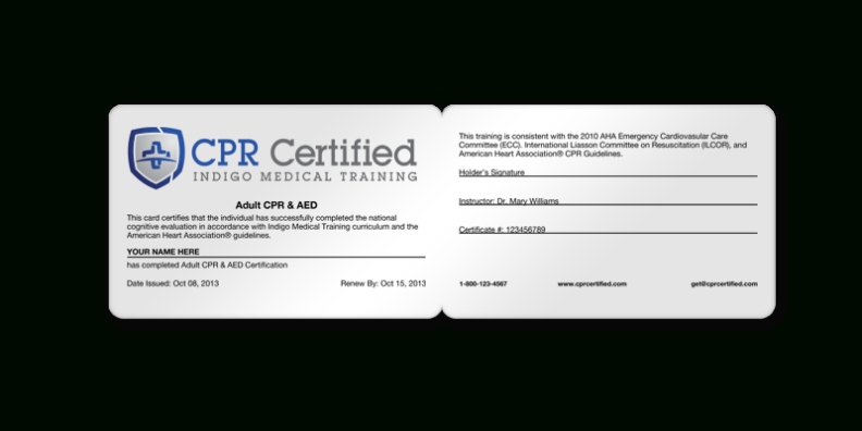 Free Online Cpr Training And Certificate - Freedays Lover For Free throughout Cpr Card Template