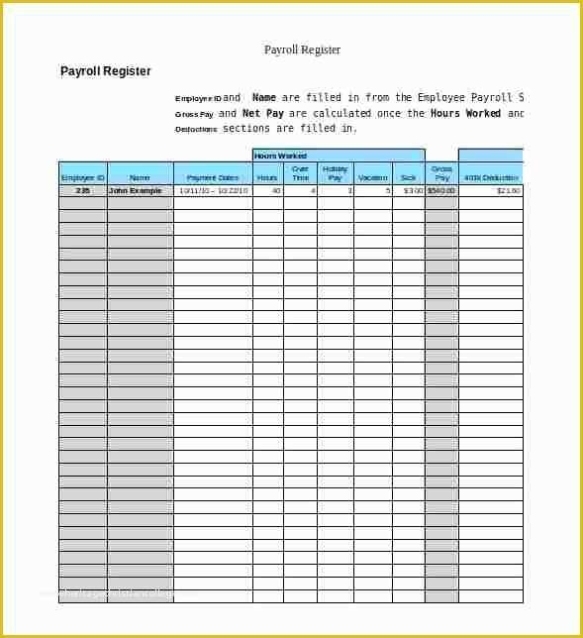 Free Payroll Invoice Template Of Payroll Invoice Template Download Over throughout Invoice Register Template