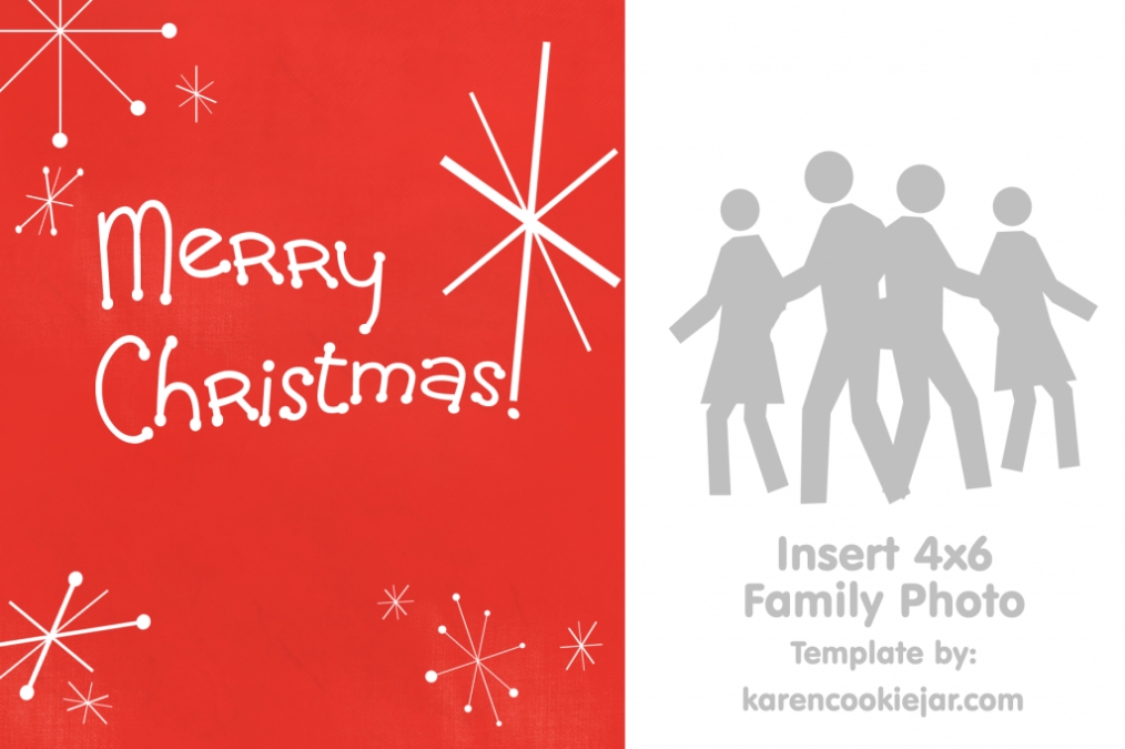 Free Photo Christmas Card Template - Karen Cookie Jar intended for Free Holiday Photo Card Templates