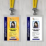 Free Photoshop Employee Vertical Id Card Design - Graphicsfamily in Company Id Card Design Template