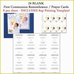 Free Prayer Card Template For Word Of Printable First Munion Remembrance Cards 1St Munion With Regard To Prayer Card Template For Word