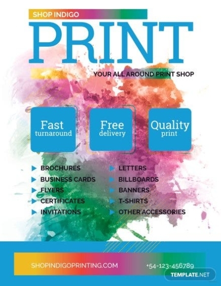 Free Print Shop Flyer Template In Adobe Photoshop, Microsoft Word Within Free Downloadable Templates For Flyers