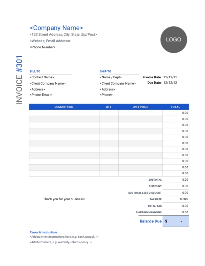 Free Printable And Edit Invoices * Invoice Template Ideas Pertaining To Download An Invoice Template