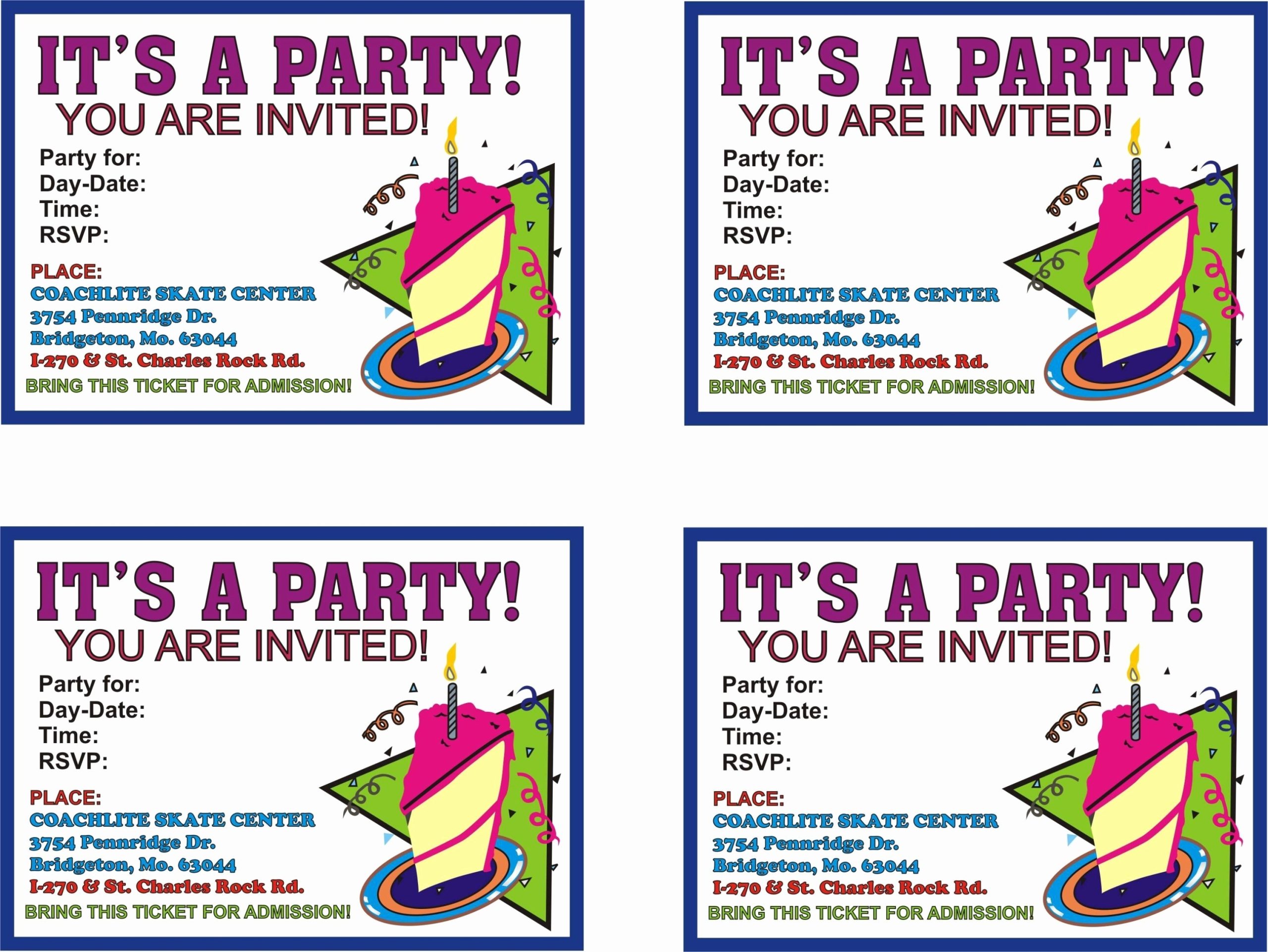 Free Printable Birthday Party Flyers - Free Printable With Birthday Party Flyer Templates Free
