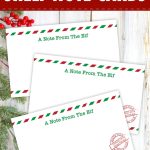 Free Printable Blank Elf On The Shelf Note Cards - Pjs And Paint for Christmas Note Card Templates