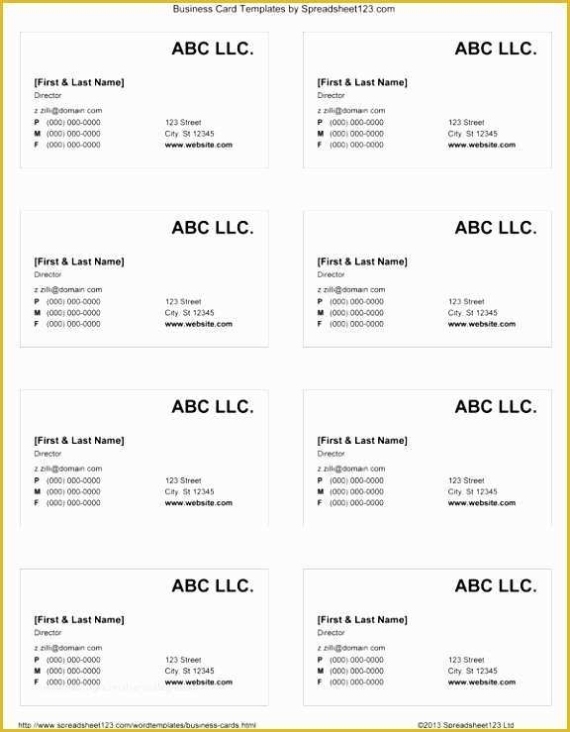 Free Printable Business Card Templates Pdf Of 12 Blank Business Card With Word Template For Business Cards Free