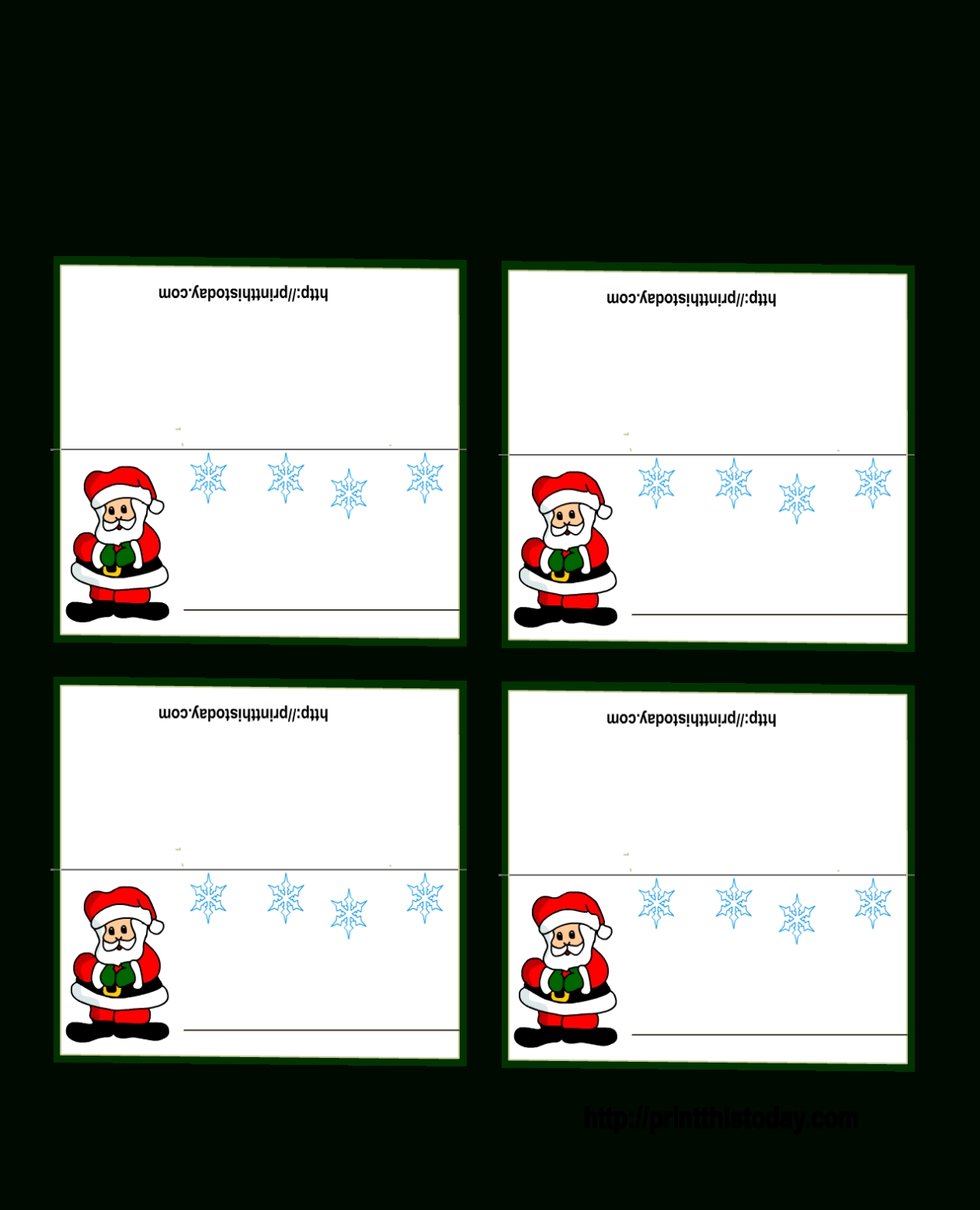 Free Printable Christmas Place Cards With Printable Holiday Card Templates