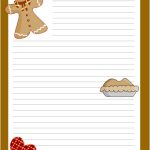 Free Printable Christmas Stationery With Gingerbread Man Inside Christmas Note Card Templates