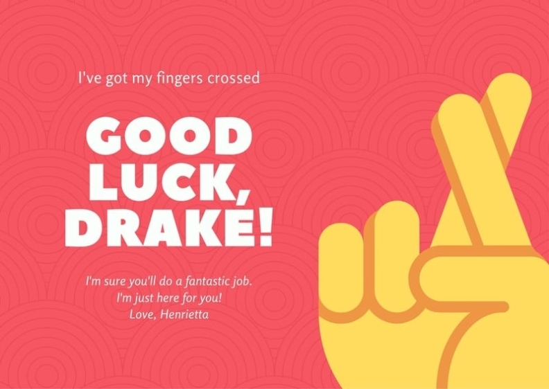 Free Printable, Customizable Good Luck Card Templates | Canva Inside Good Luck Card Template