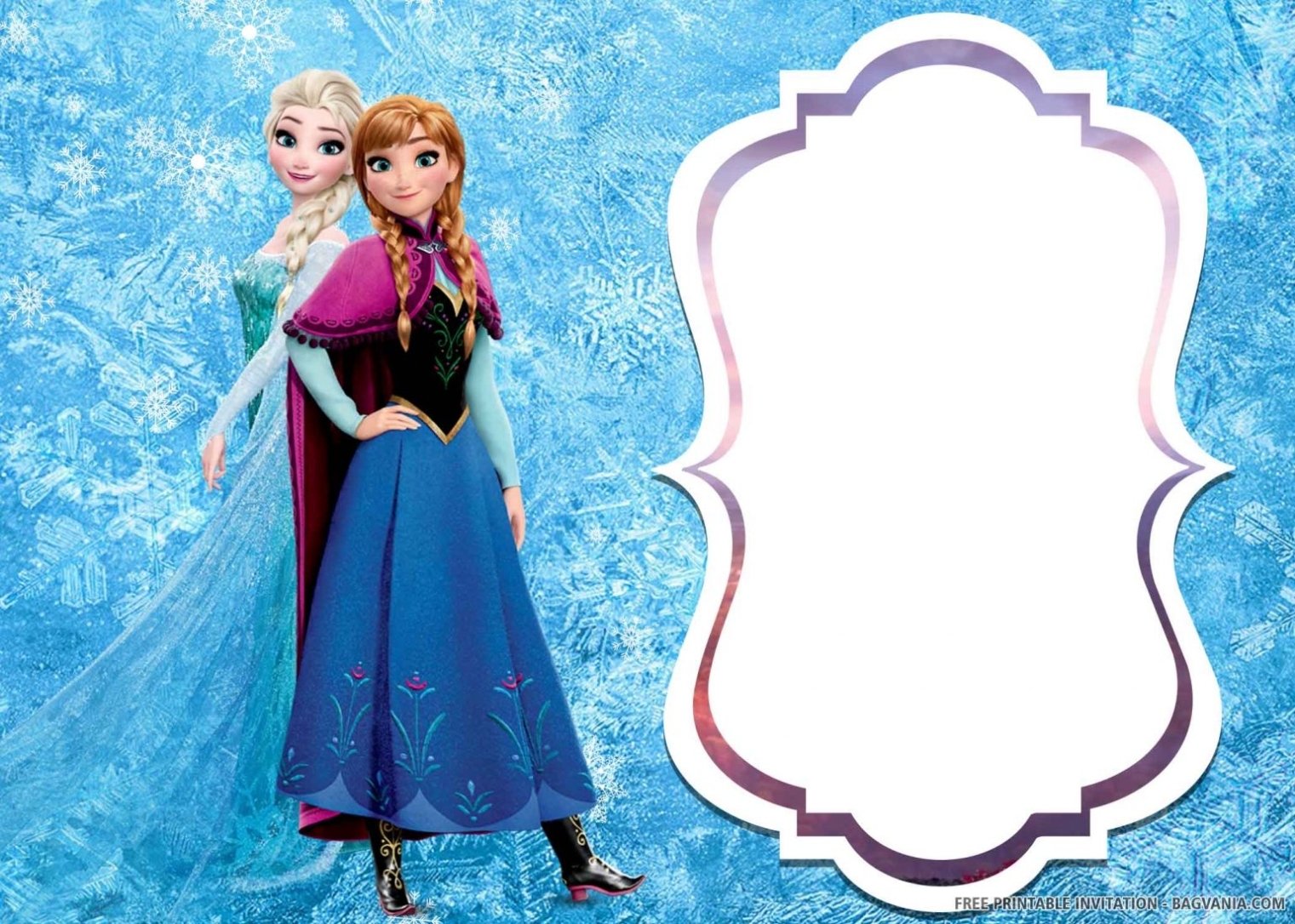 (Free Printable) – Elsa Of Frozen 2 Birthday Invitation Templates | Free Printable Birthday In Frozen Birthday Card Template