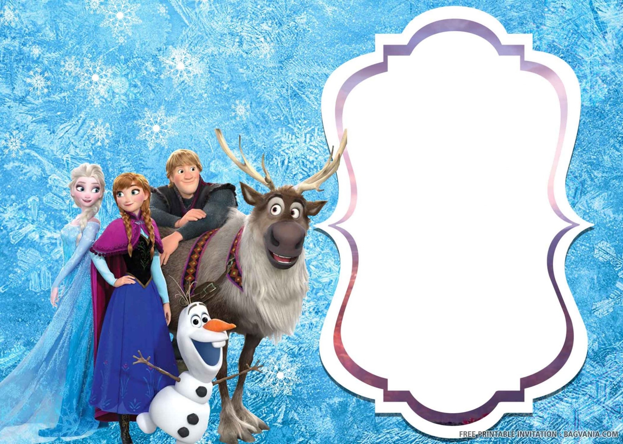 (Free Printable) – Elsa Of Frozen 2 Birthday Invitation Templates | Free Printable Birthday Inside Frozen Birthday Card Template