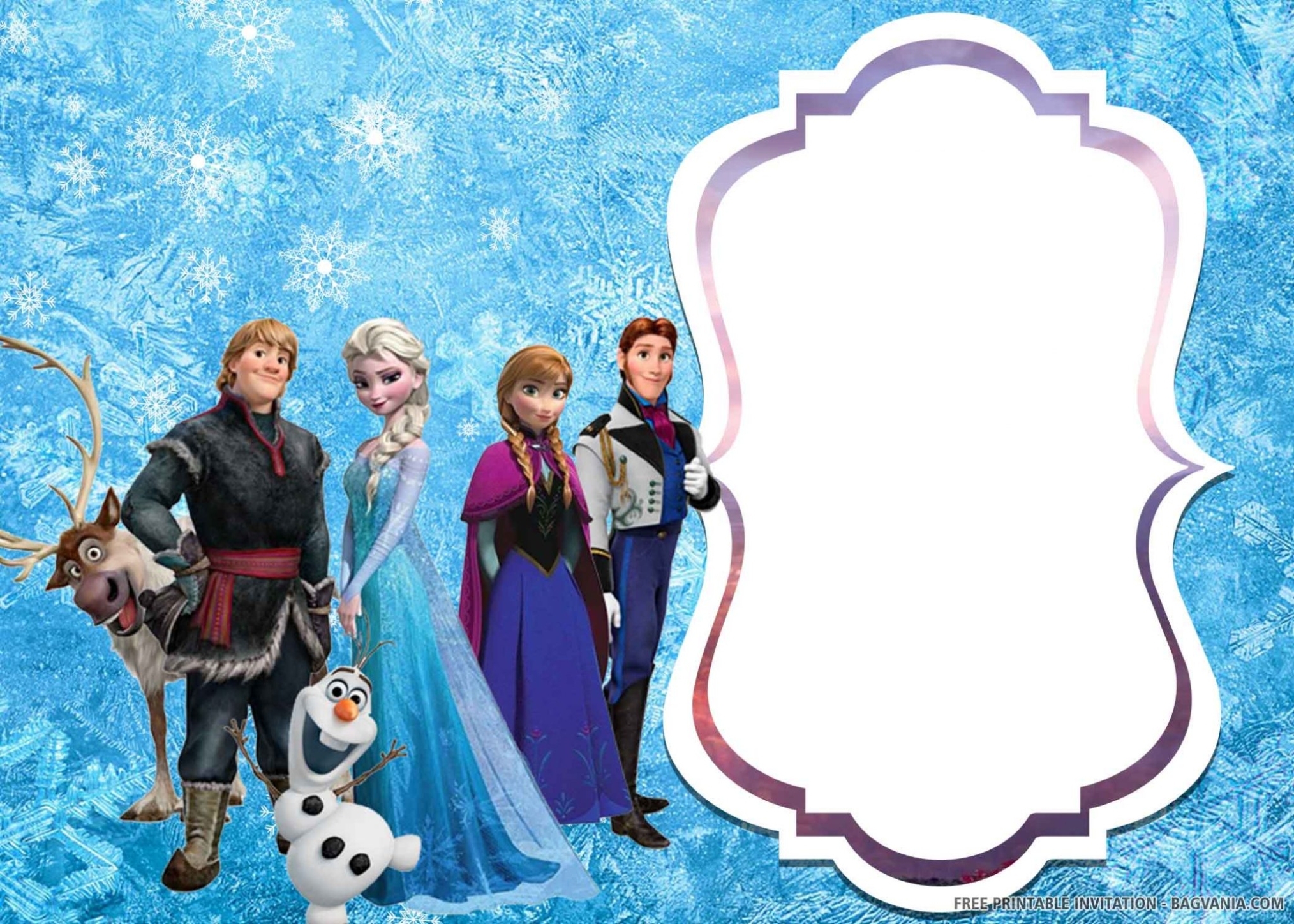 (Free Printable) - Elsa Of Frozen 2 Birthday Invitation Templates | Free Printable Birthday throughout Frozen Birthday Card Template