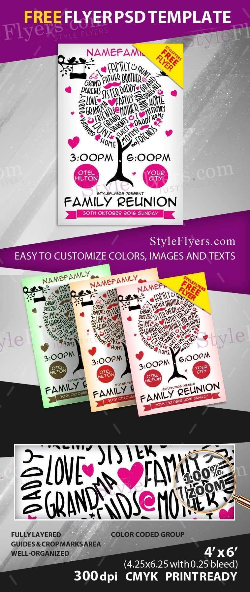 Free Printable Family Reunion Flyer Templates – Cards Design Templates Throughout Family Reunion Flyer Template