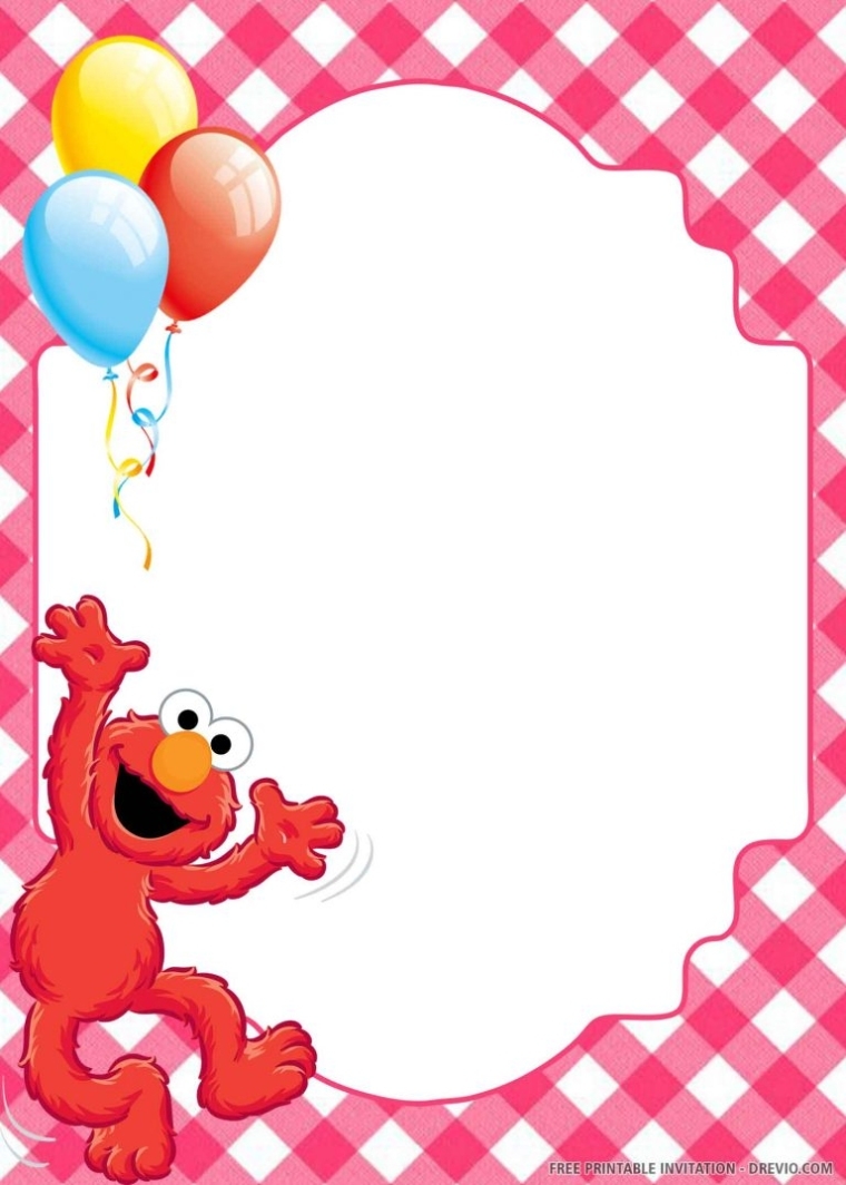(Free Printable) – Happy Elmo Birthday Invitation Templates | Download Hundreds Free Printable With Elmo Birthday Card Template