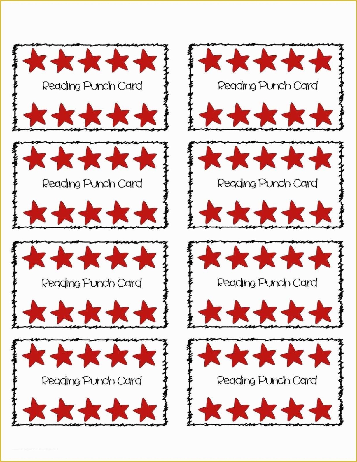 Free Printable Punch Card Template Of 30 Printable Punch Reward Card Templates [ Free Inside Free Printable Punch Card Template