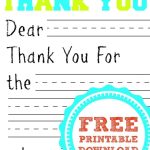 Free Printable Thank You Card For Kids inside Free Printable Thank You Card Template