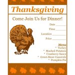 Free Printable Thanksgiving Flyer Invintation Template | Holiday'S – Free Printable Flyers With Thanksgiving Flyers Free Templates